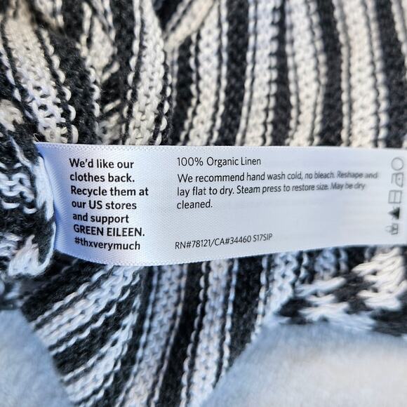 Eileen Fisher Organic Linen Knit Casual Tunic Top Size Petite Large Lagenlook - Picture 9 of 12